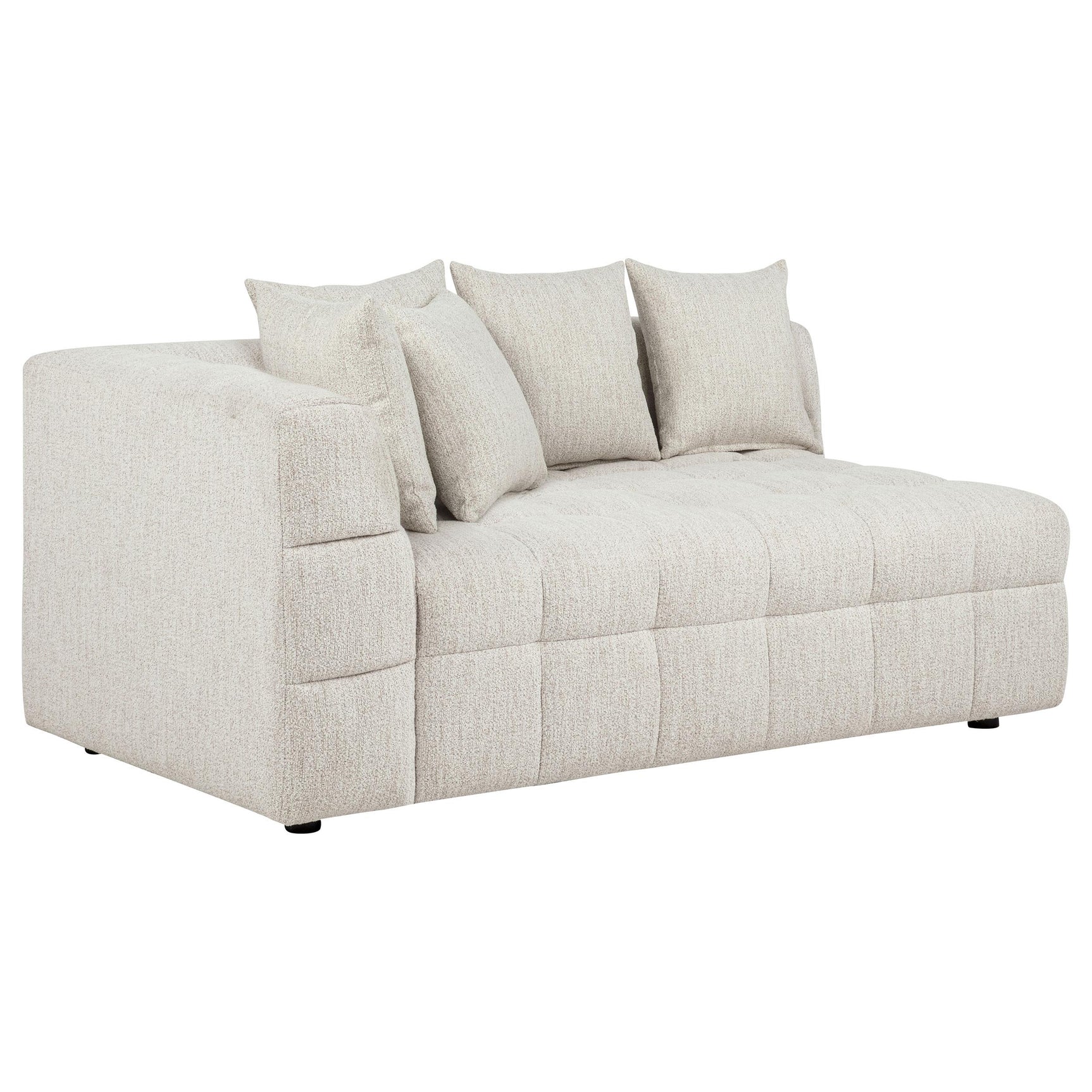 Detail view showing fabric texture of Amara sectional sofa
