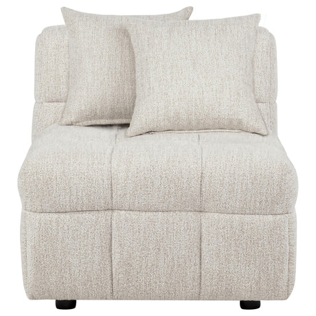 Side view of Amara Upholstered Armless Chair