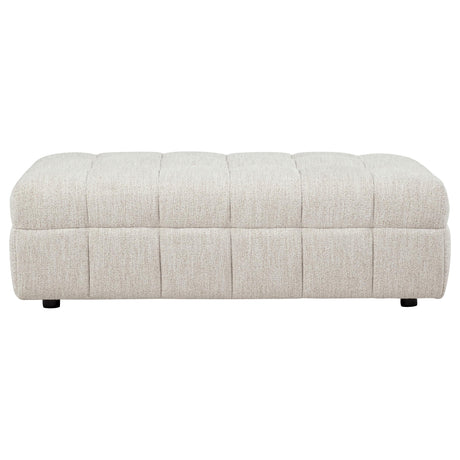 Amara ottoman corner angle highlighting stitching