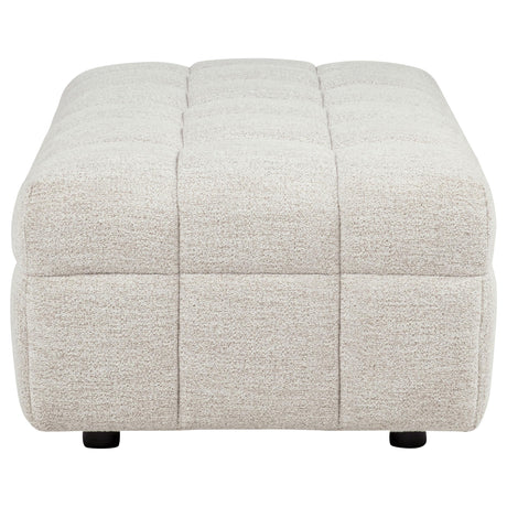 Amara ottoman view of plastic legs