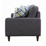 Watsonville Tufted Back Loveseat Grey - Ella Furniture