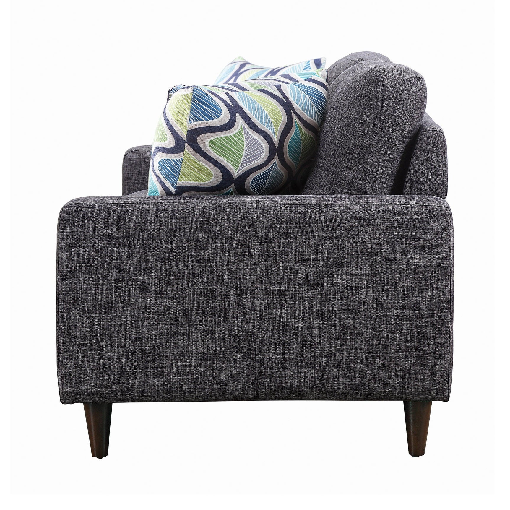 Watsonville Tufted Back Loveseat Grey - Ella Furniture