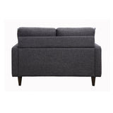 Watsonville Tufted Back Loveseat Grey - Ella Furniture