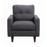 Watsonville Tufted Back Chair Grey - Ella Furniture