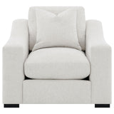 Ashlyn Fabric Upholstered Track Arm Accent Chair Sand