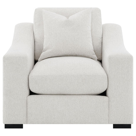 Ashlyn Accent Chair side view showing track arm and cushion