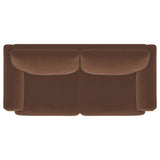 Main front view of Selma rust velvet sofa