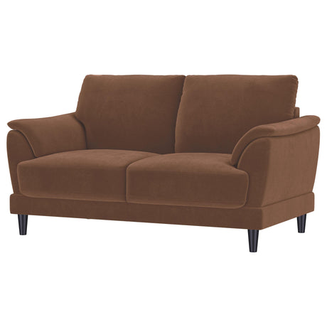 Selma loveseat back and cushion detail