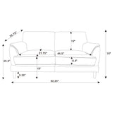 Selma Velvet Upholstered Crescent Arm Loveseat Rust