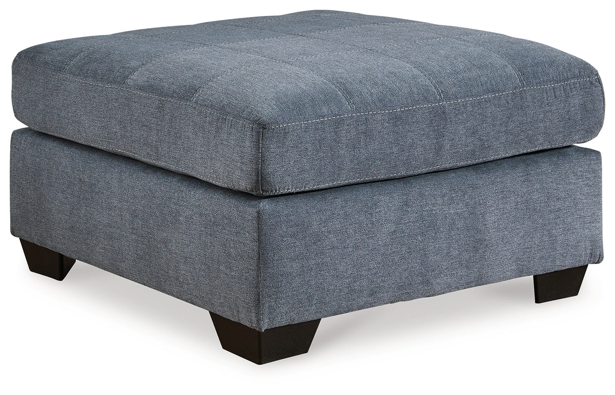 side angle of Marleton Denim sectional sofa