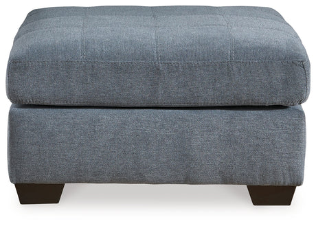 main front view of Marleton Denim sectional sofa
