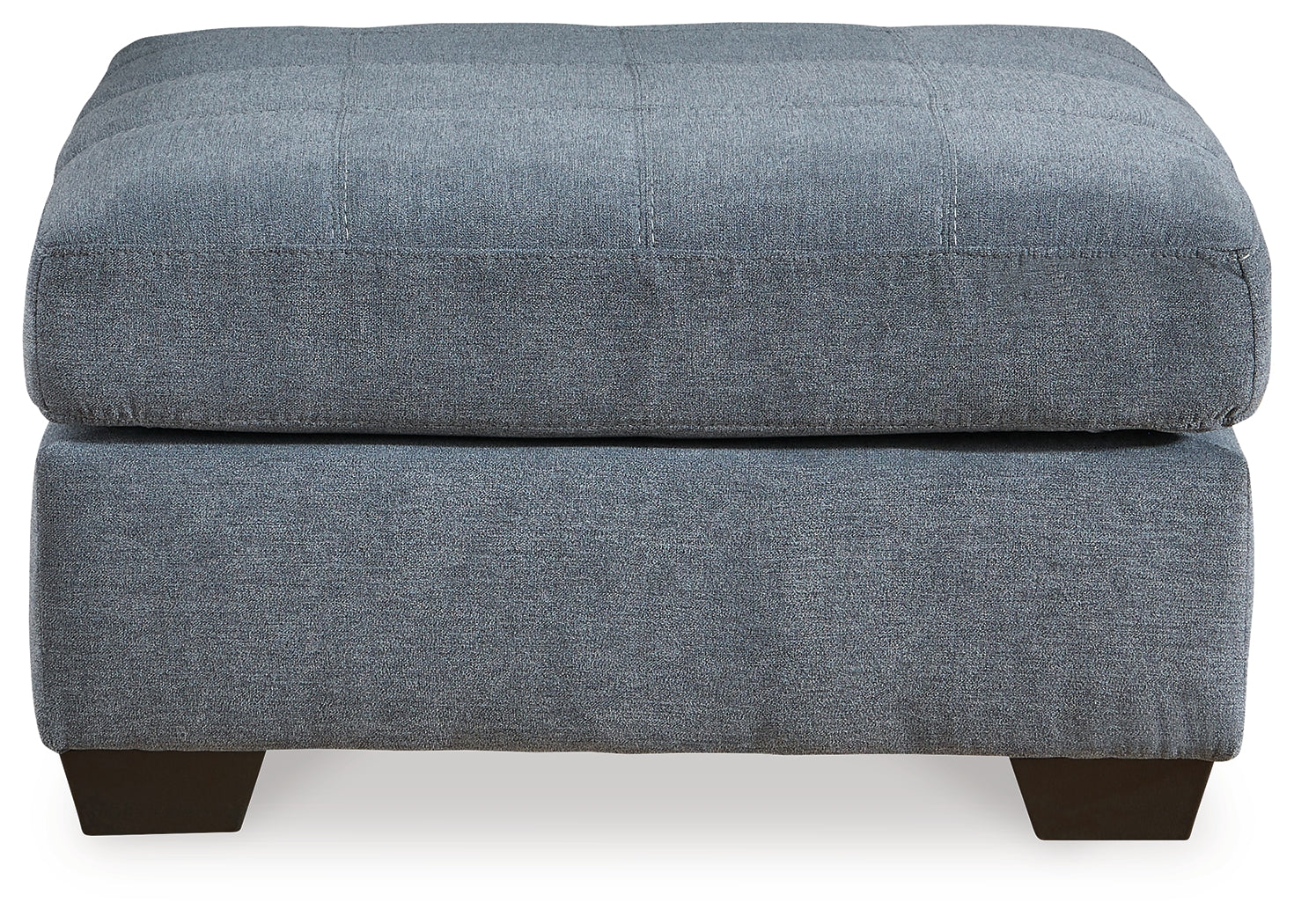 Marleton Denim Oversized Ottoman top view