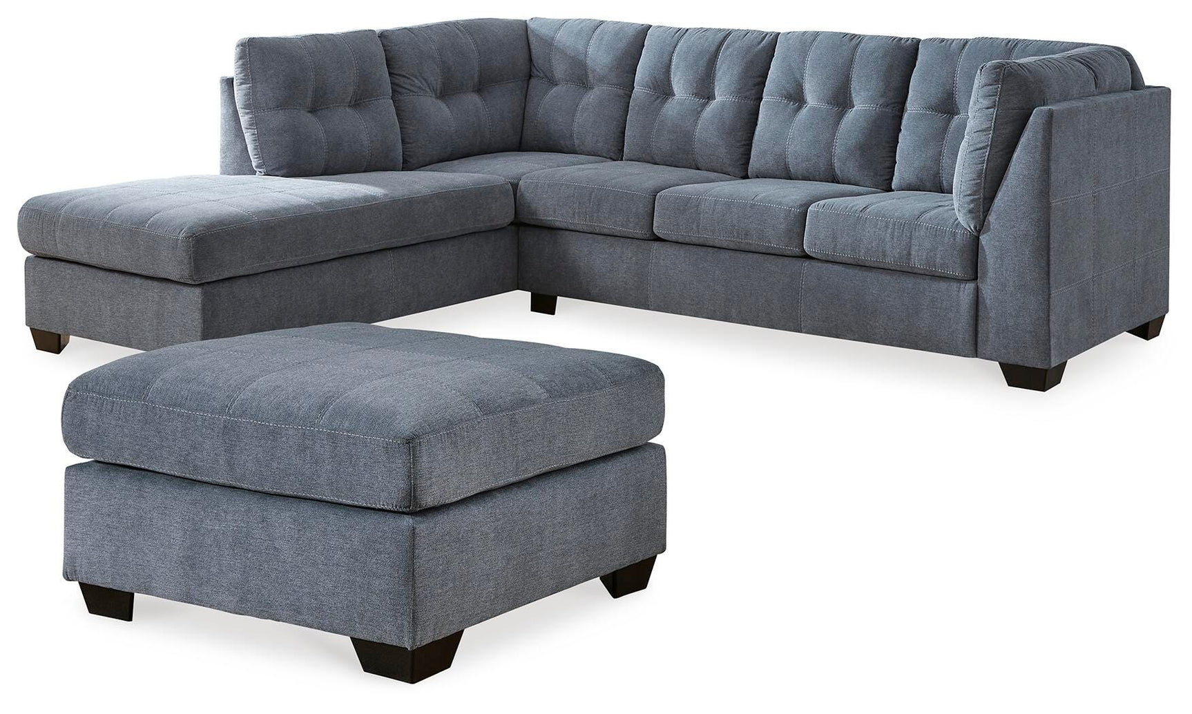Marleton Denim 2-Piece Sectional with Ottoman - image 2