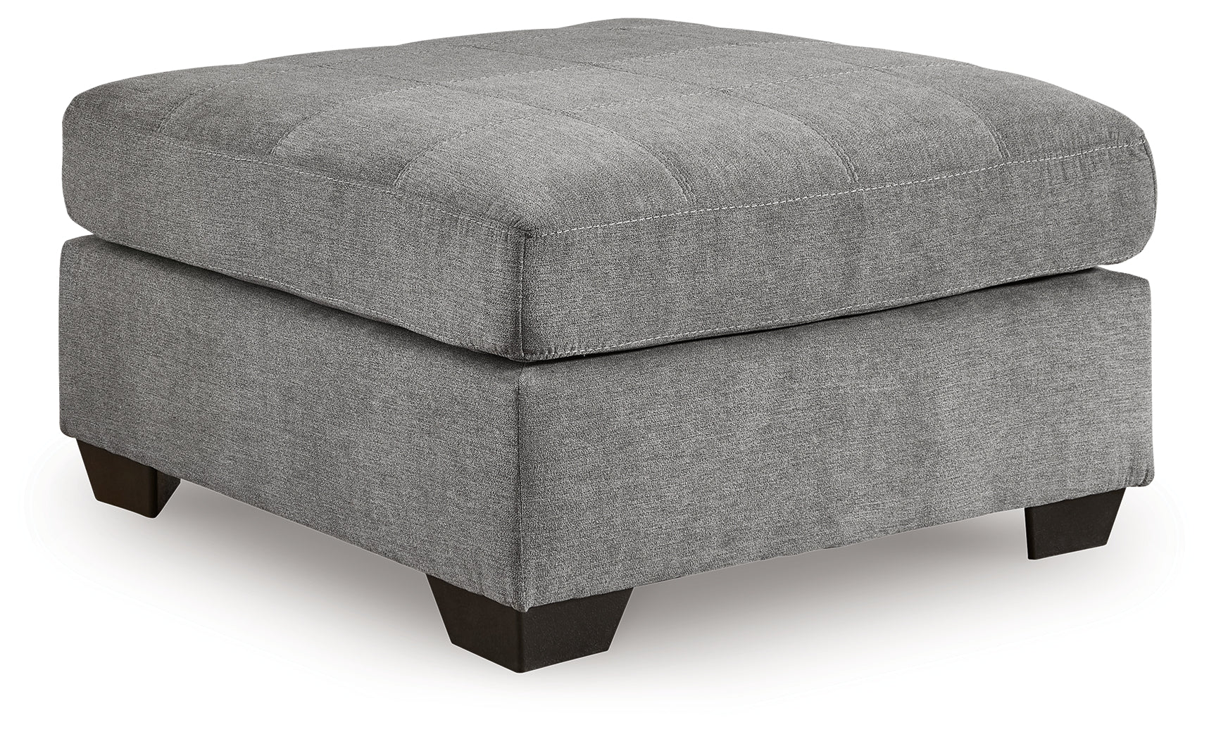 Side angle of Marleton Gray Sectional sofa with Ottoman