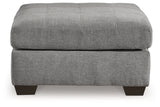Main front view of Marleton Gray Sectional and Ottoman
