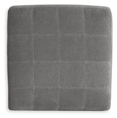 Close-up of Marleton ottoman stitching and fabric