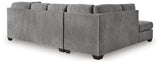Room view of Marleton Gray 2-Piece Sleeper Sectional with Ottoman sectional sofa