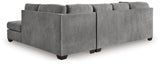 Back detail of Marleton Gray Sectional sofa