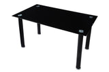 Top view of Florian glass dining table and chairs