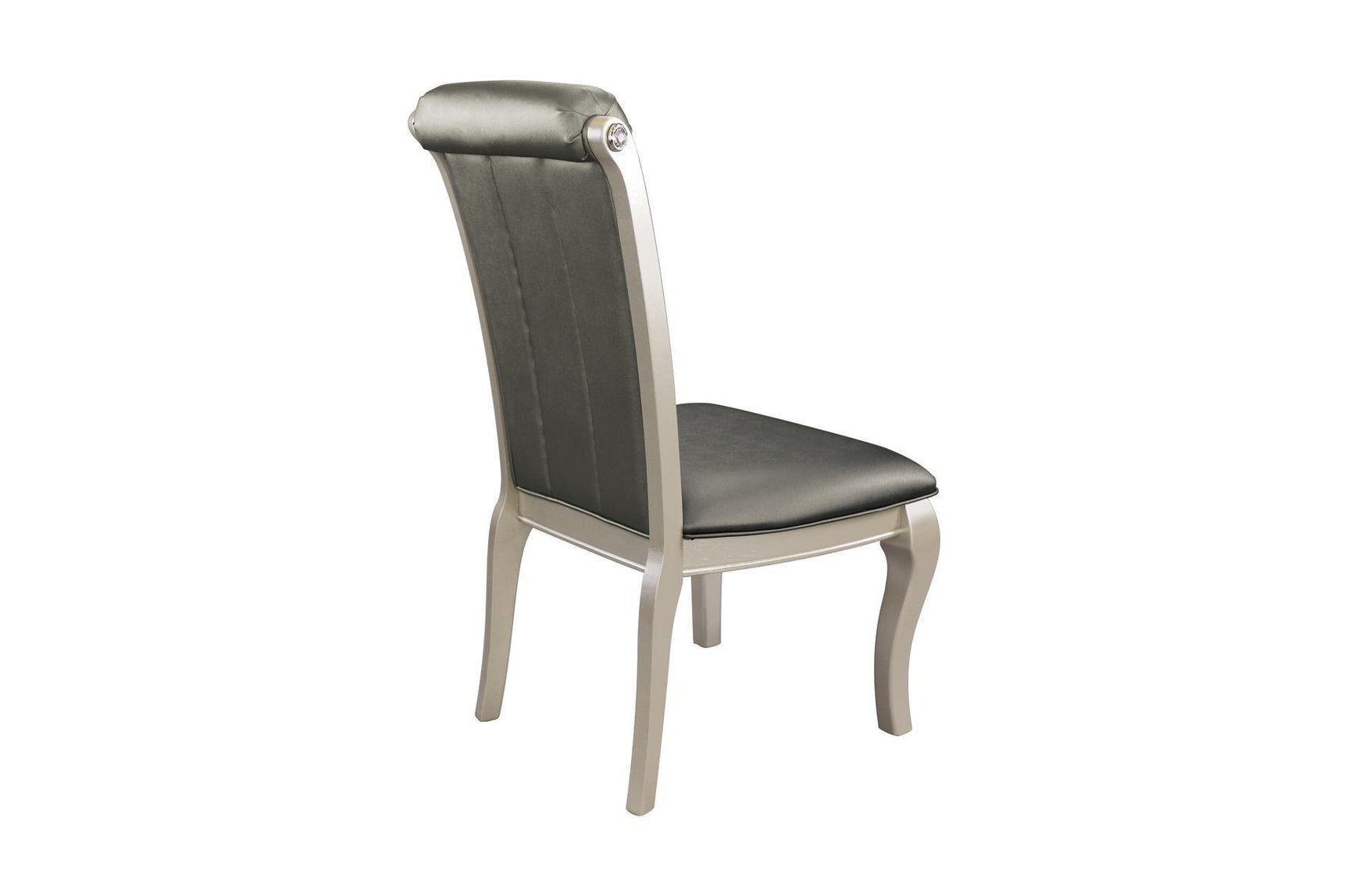 Back detail of side chair upholstery