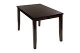detail close-up of dining table finish