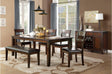 Mantello dining set main view with table and chairs
