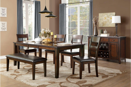 Mantello dining set main view with table and chairs