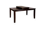 Mantello dining table with glass inset top