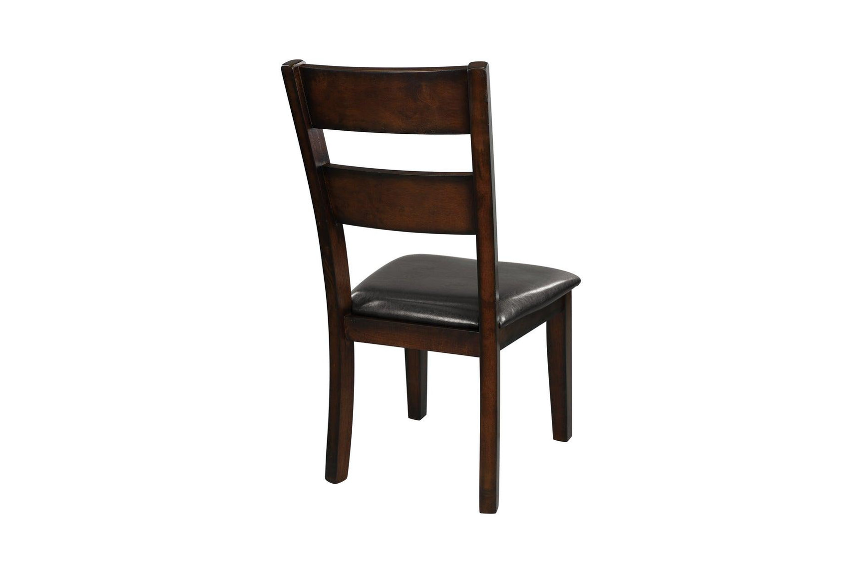 Side view of Mantello bench with faux leather upholstery