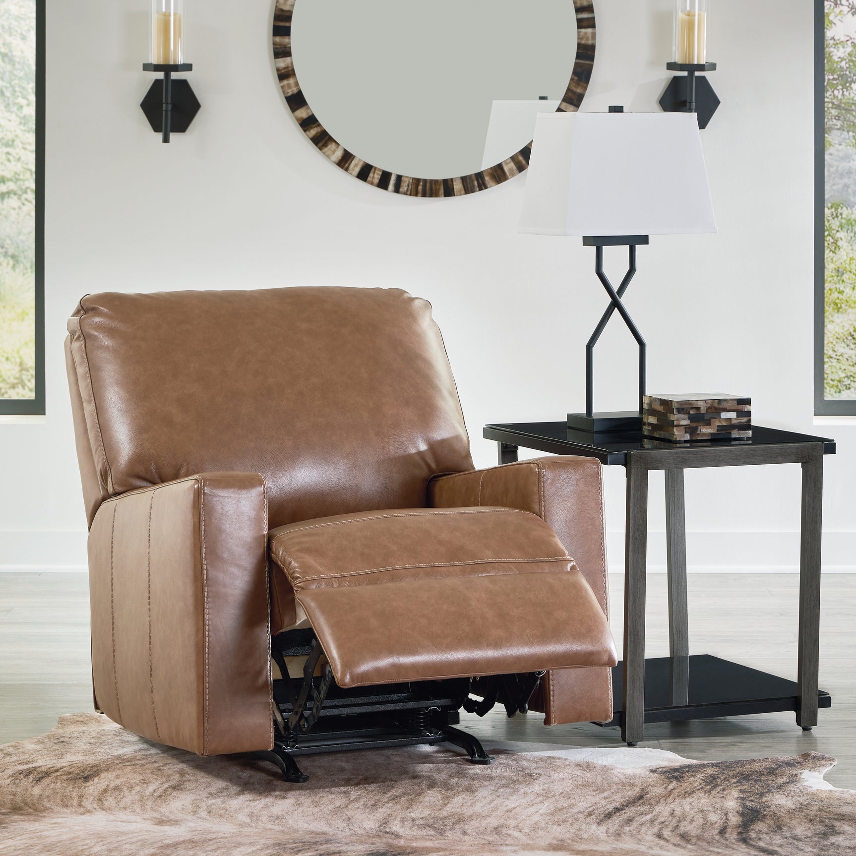 Bolsena Caramel Sofa, Loveseat, and Recliner set