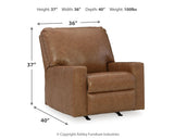 Dimension diagram for loveseat