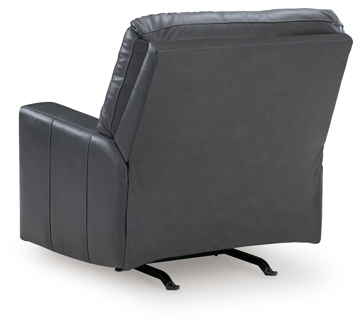 Back side of Bolsena Admiral Leather Recliner chair