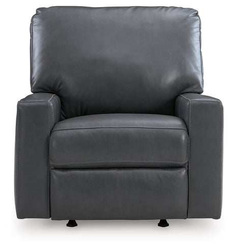 Front angle of Bolsena Admiral Leather Recliner chair