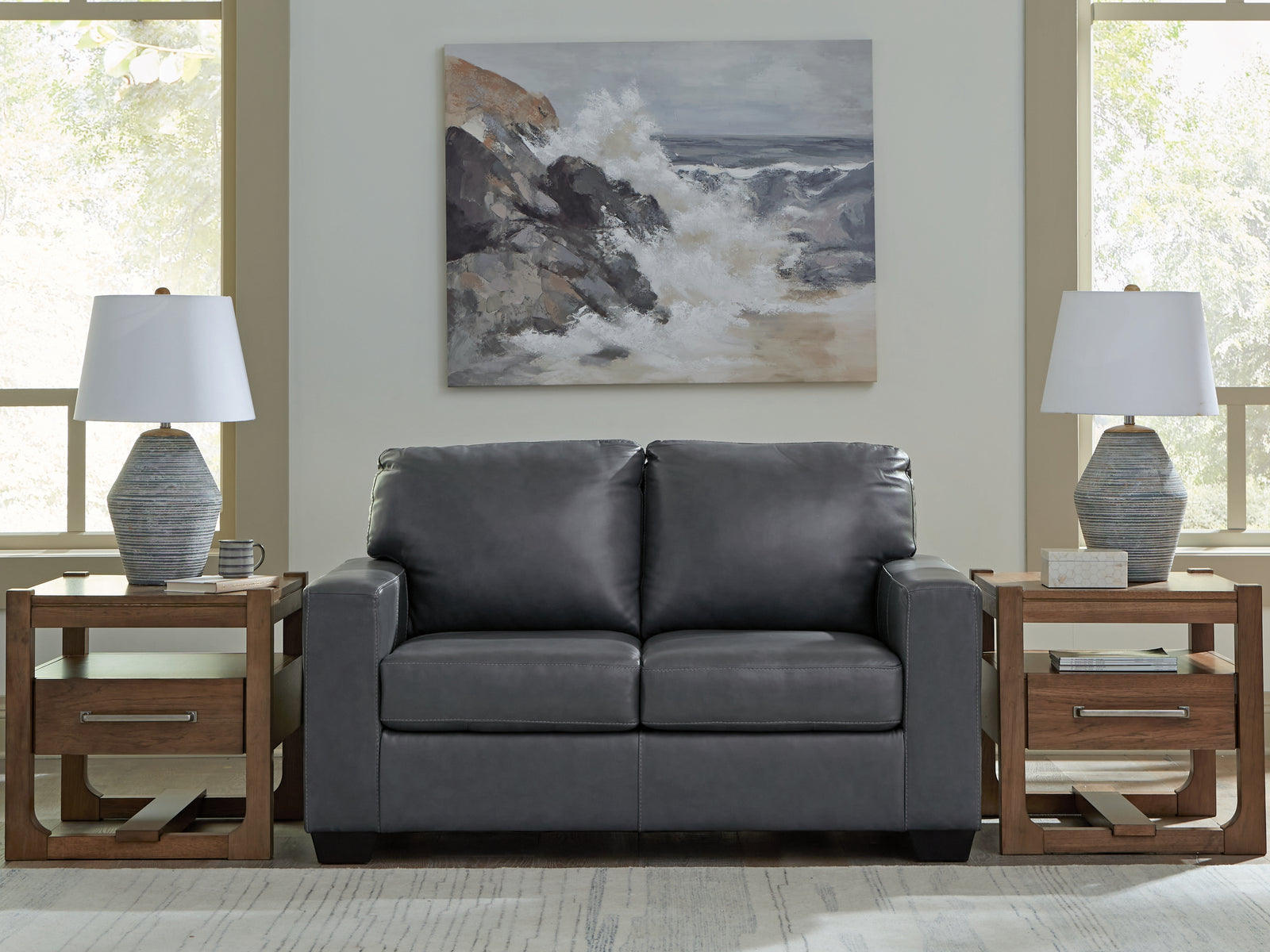 Bolsena Admiral Leather Loveseat