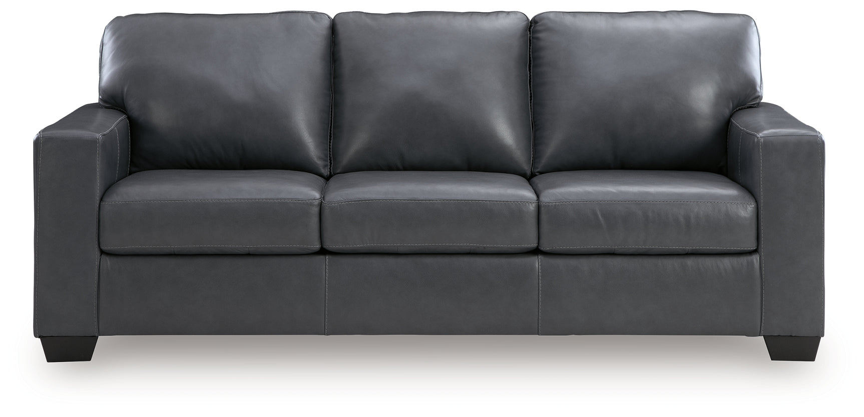 Close-up of jumbo stitch on Bolsena Admiral Leather Sofa