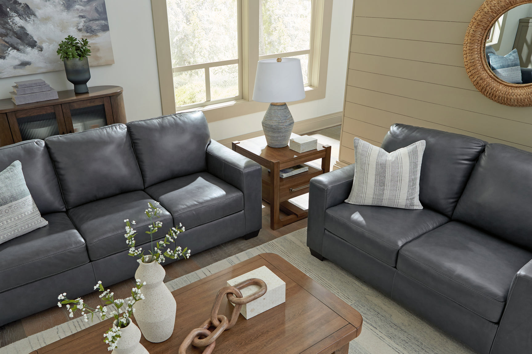 Detailed fabric and stitching of Bolsena Admiral Sofa and Loveseat