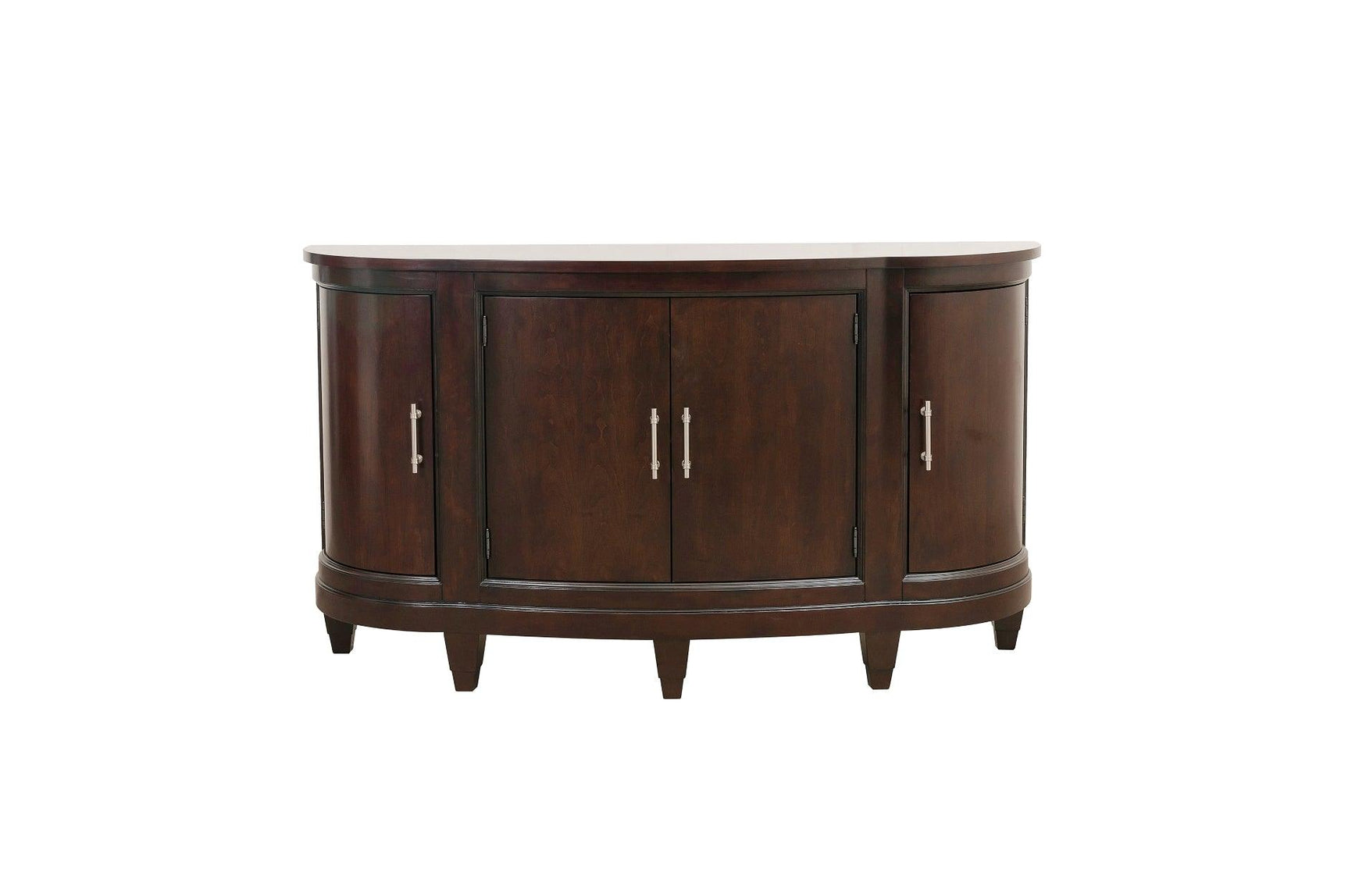 main view of Oratorio Cherry White Fabric Rectangular Dining Room Set dining room furniture
