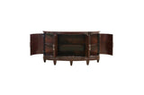 main view of Oratorio Cherry White Fabric Rectangular Dining Room Set dining room furniture