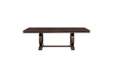 main view of Oratorio Cherry White Fabric Rectangular Dining Room Set dining room furniture