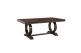 detail view of Oratorio Cherry White Fabric Rectangular Dining Room Set dining room furniture