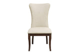 main view of Oratorio Cherry White Fabric Rectangular Dining Room Set dining room furniture