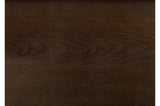 detail view of Oratorio Cherry White Fabric Rectangular Dining Room Set dining room furniture
