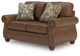 Alternate angle of loveseat showing clean lines and frame