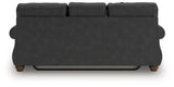 Chasemore Granite faux leather queen sofa sleeper back view