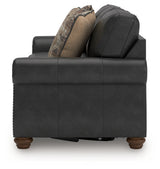 Chasemore Granite faux leather queen sofa sleeper side alternate view