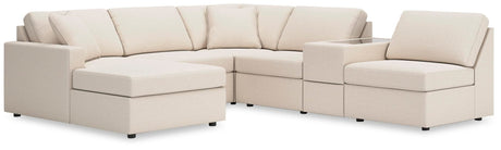 Modmax Oyster Next-Gen Nuvella™ 6-Piece Sectional with Chaise — product view