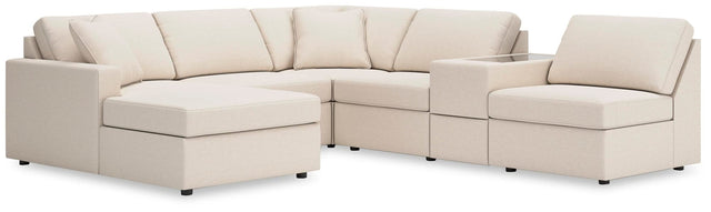 Modmax Oyster Next-Gen Nuvella™ 6-Piece Sectional with Chaise — product view