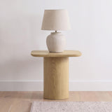 Lester Contemporary Square Wood End Table with Oak Veneer Honey Oak — product image 2