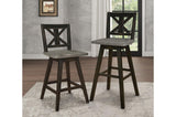 Side view of Amsonia Gray Rectangular Counter Height Dining Set