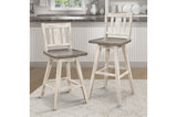 Detail of Amsonia White Gray Counter Height Dining Set